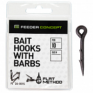 Шипы для бойлов/приманок Flat Method BAIT HOOKS WITH BARBS р,003L 10шт.